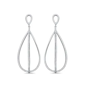 1 CTW Diamond Fashion Earrings in 10KT White Gold