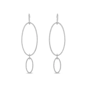 1 CTW Diamond Fashion Earrings in 10KT White Gold