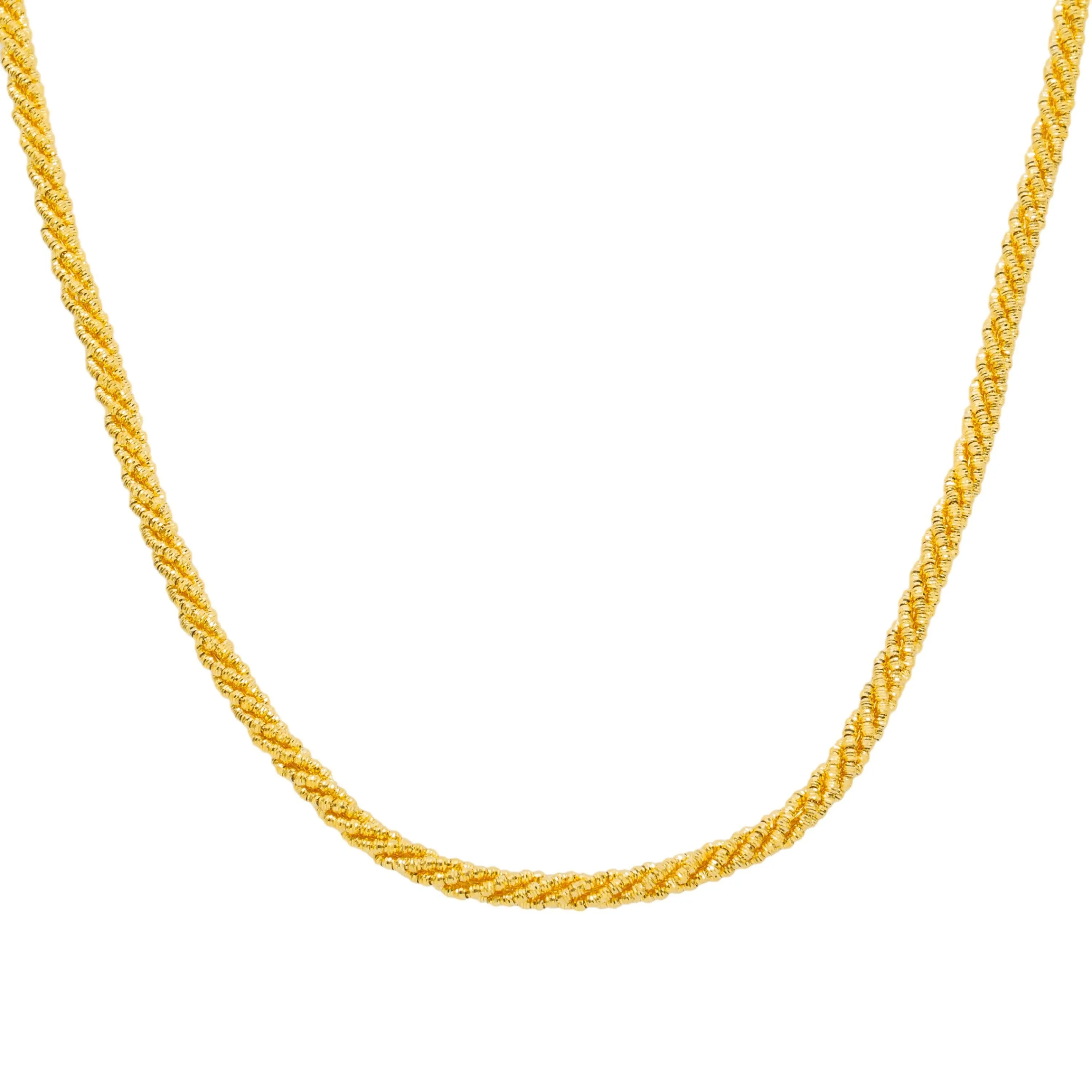 10K GOLD 4.8MM SOLID LASER MOON CHAIN