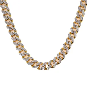 10K HOLLOW YELLOW GOLD DIAMOND CUT CUBAN LINK CHAIN