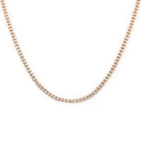 10K Rose Gold 3.40mm Ice Chain Available In Sizes 18"-26"