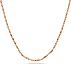 10k Rose Gold 3mm Laser Moon Chain Available In Sizes 18"-28"