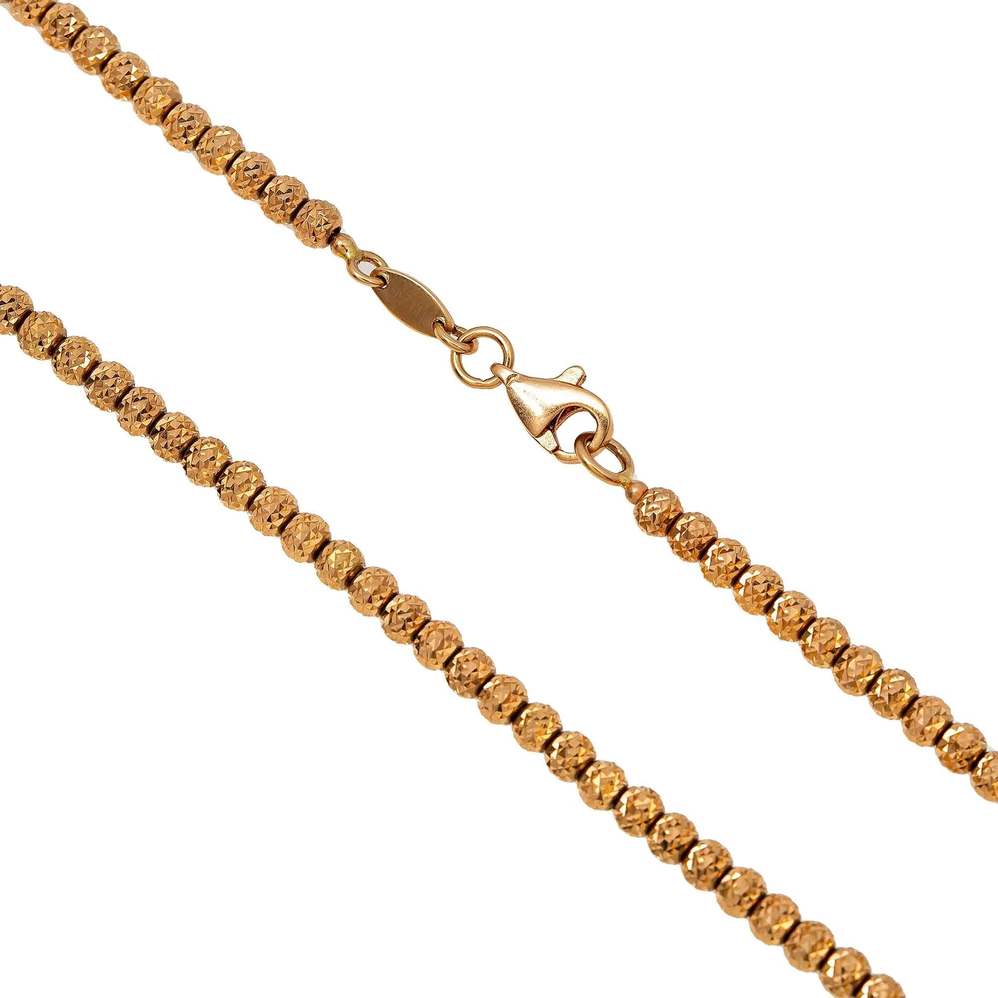 10k Rose Gold 3mm Laser Moon Chain Available In Sizes 18"-28"