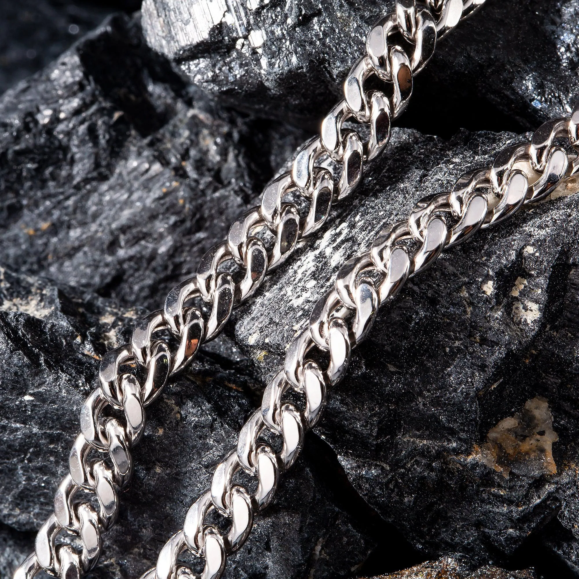 10K White Gold 5.14mm Hollow Cuban Chain Available In Sizes 18"-26"