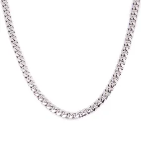 10K White Gold 5.14mm Hollow Cuban Chain Available In Sizes 18"-26"