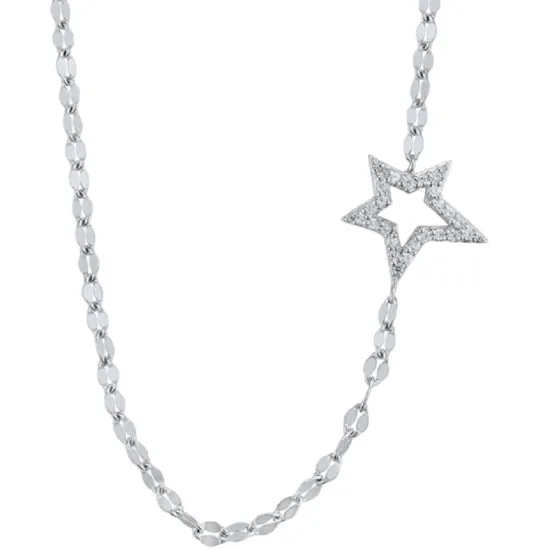 1/10 CTW Diamond Star Pendant in Sterling Silver