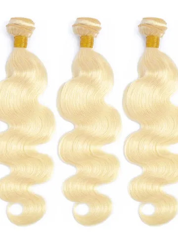 12A 100% Virgin Human Hair - Blonde Body Wave 3 Bundle Deal