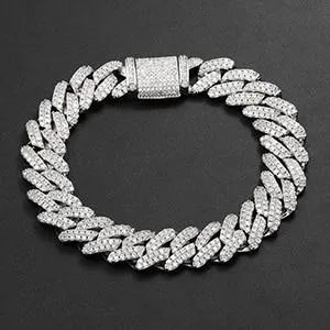 12mm Micro Pave CZ Cuban Link Chains Necklaces