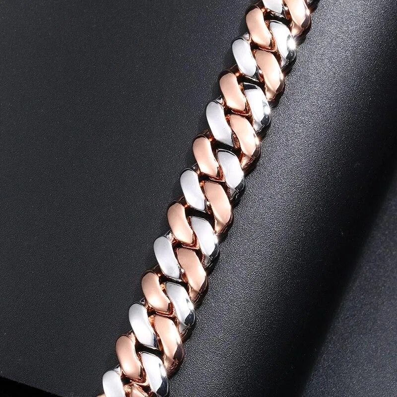 12mm Micro Pave CZ Cuban Link Chains Necklaces