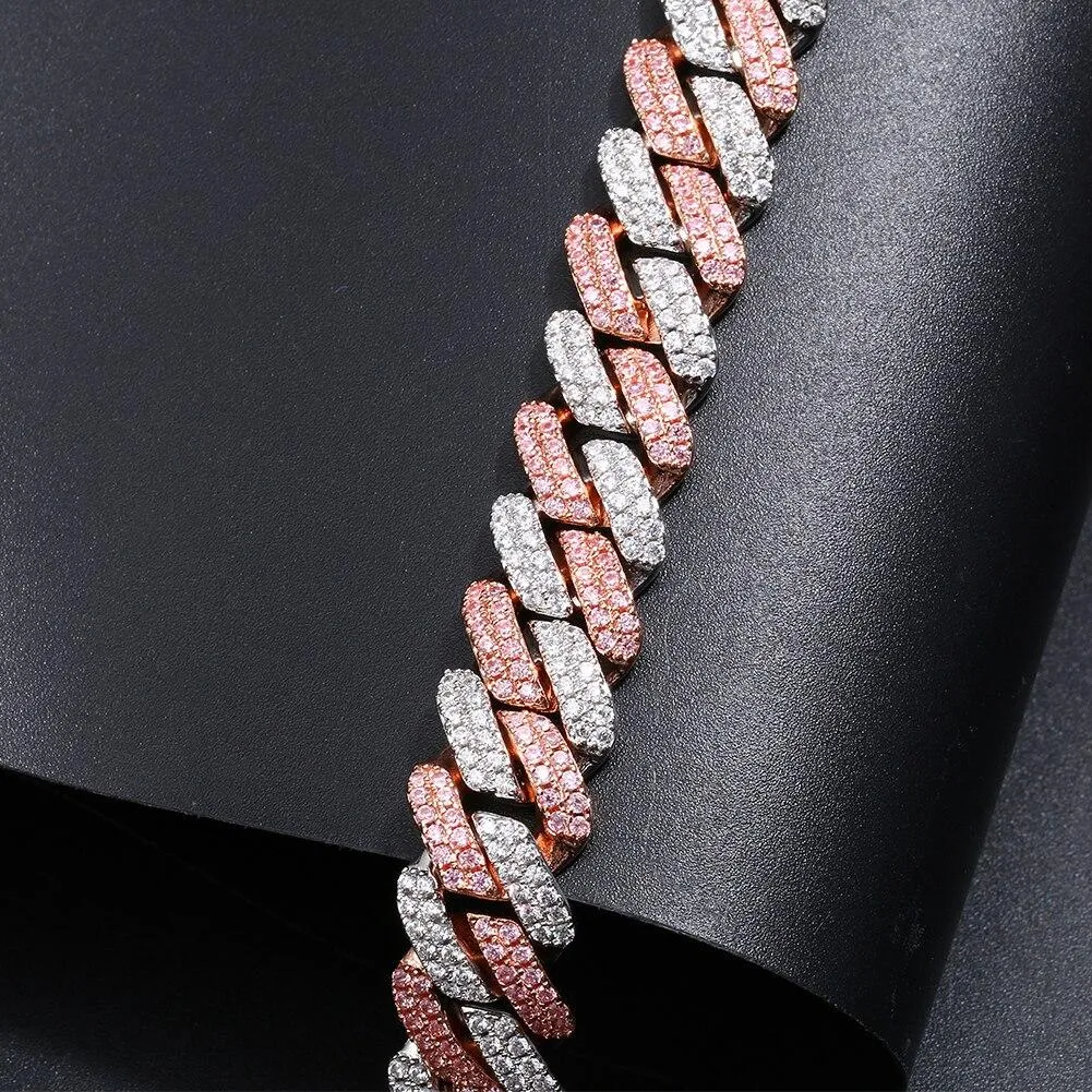 12mm Micro Pave CZ Cuban Link Chains Necklaces