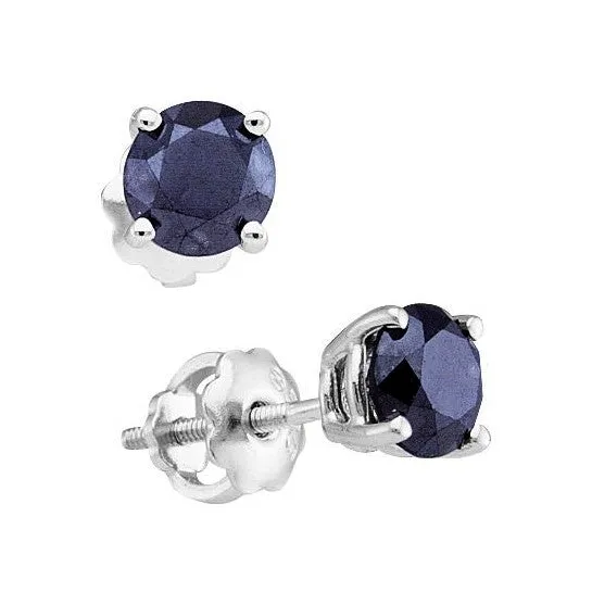 1/4 CTW Diamond Solitaire Stud Earrings in 10KT White Gold