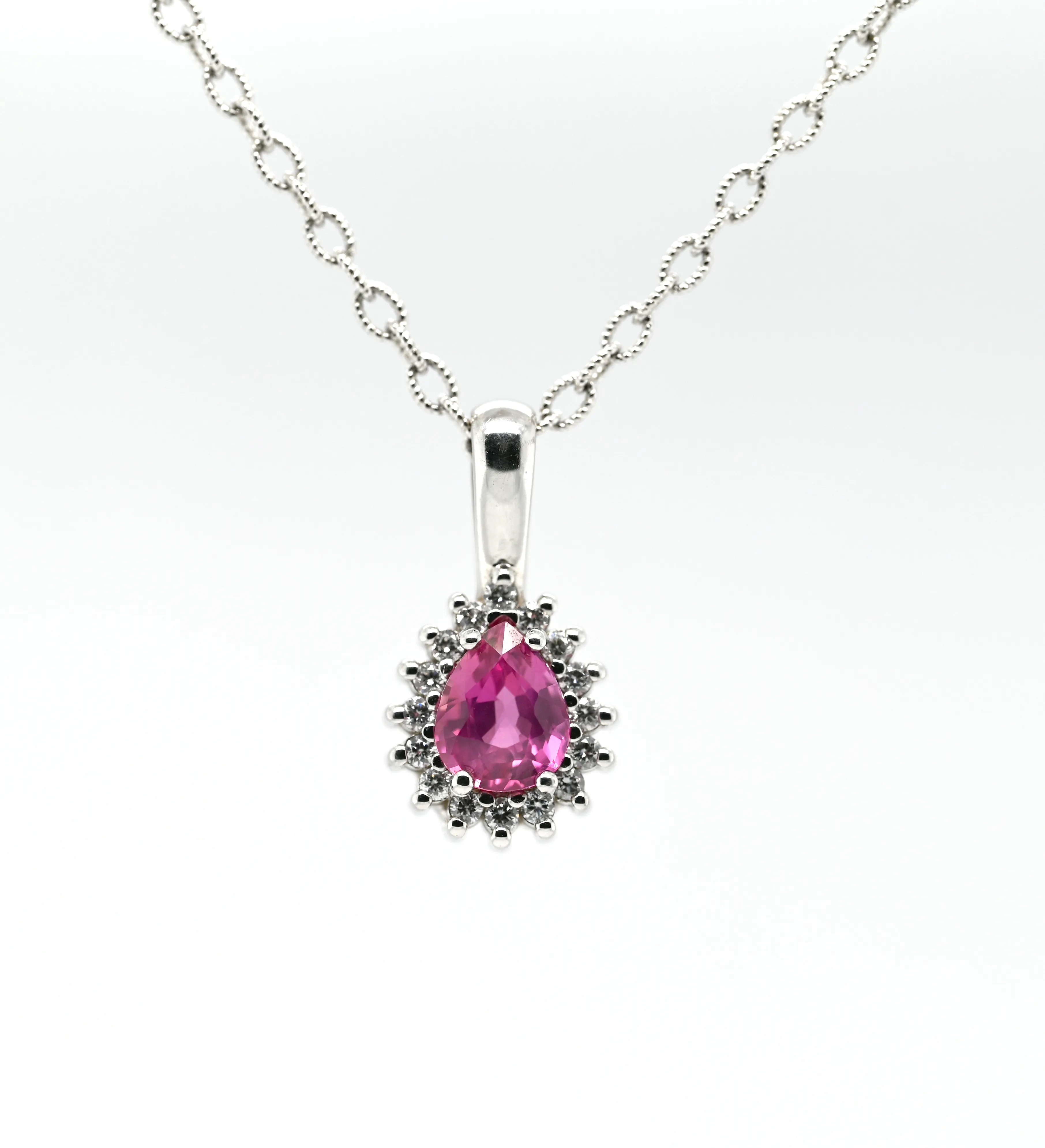 1.41CT SAPPHIRE & DIAMOND CUSTOM PENDANT