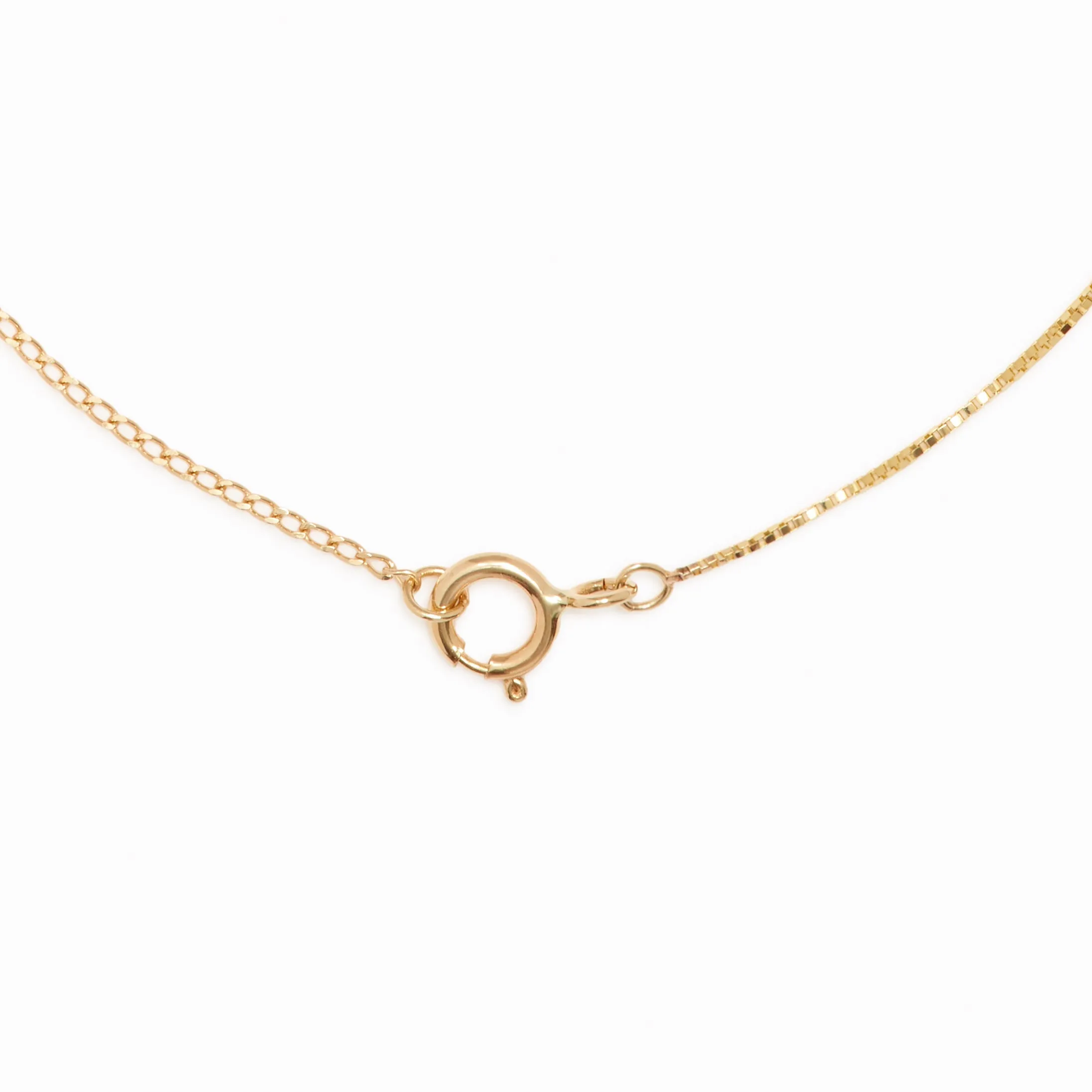 14k Gold Box Chain Necklace - Faye