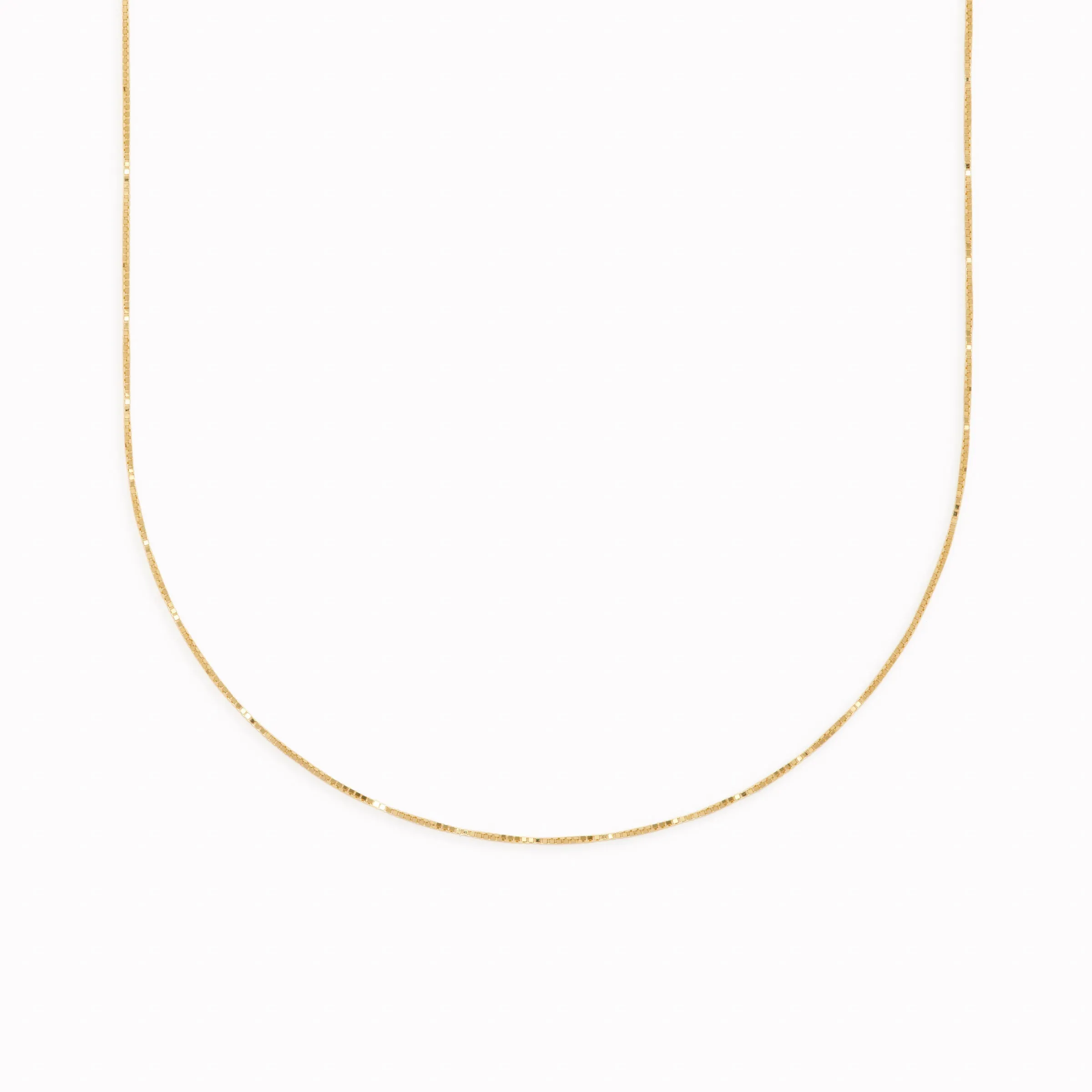 14k Gold Box Chain Necklace - Faye