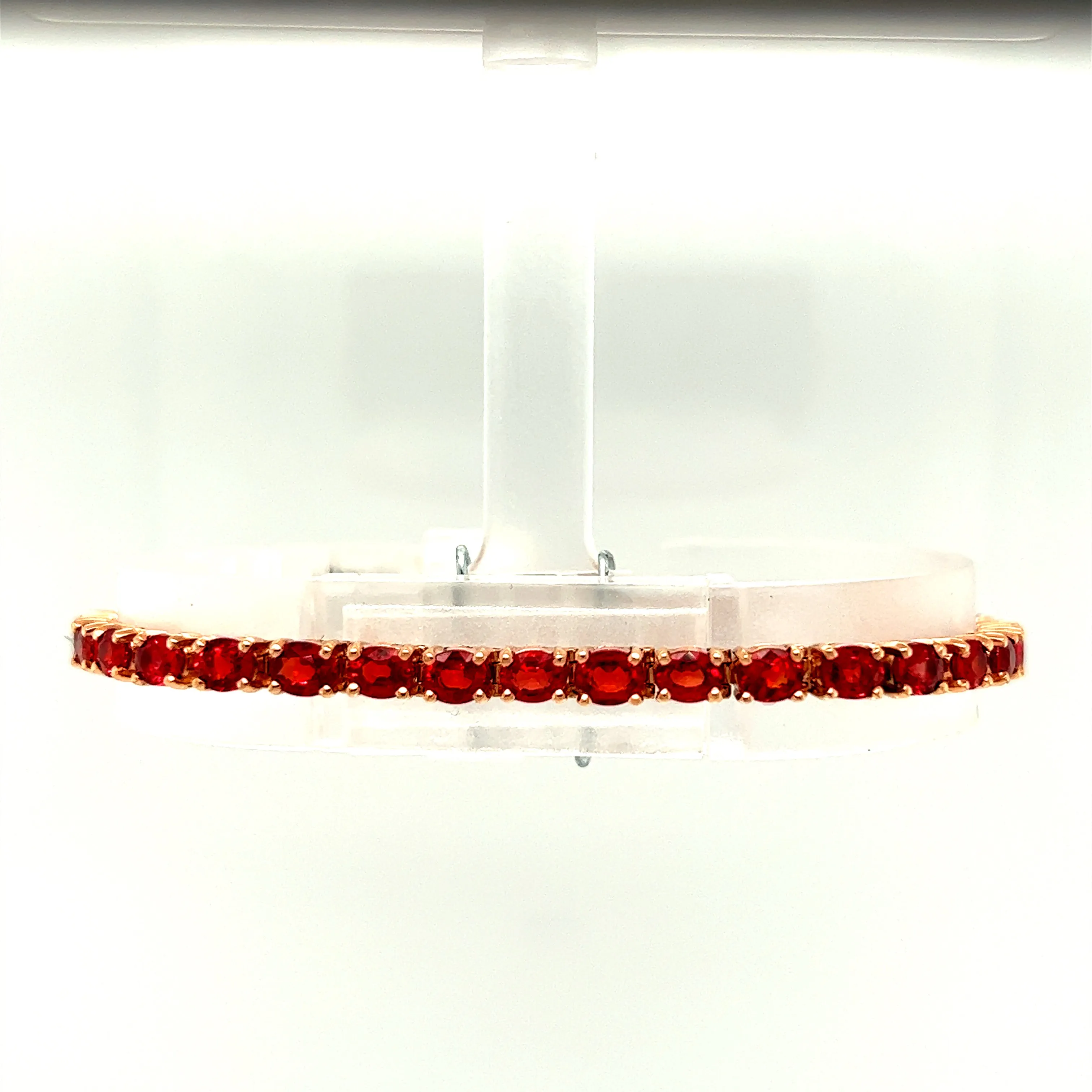 14k Rose Gold 11.66CTW Orange Sapphire Bracelet