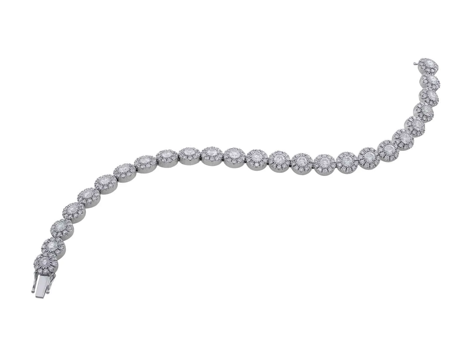 18k White Gold Delicate Diamond Bracelet