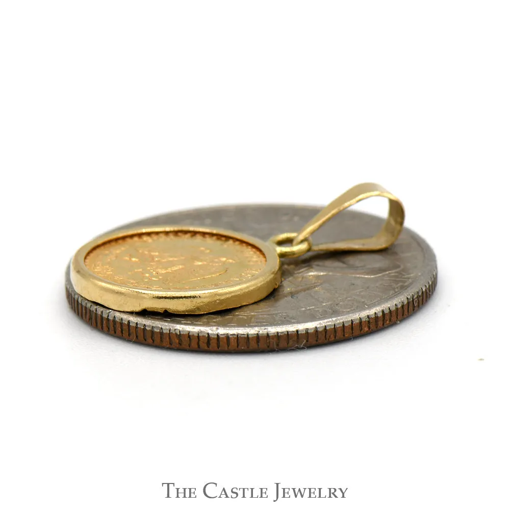 1945 Dos Pesos Gold Coin Pendant in 14k Yellow Gold