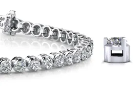 3 Prong Dreams Diamond Tennis Bracelet with 6.40 ct.(finished) 3.5mm