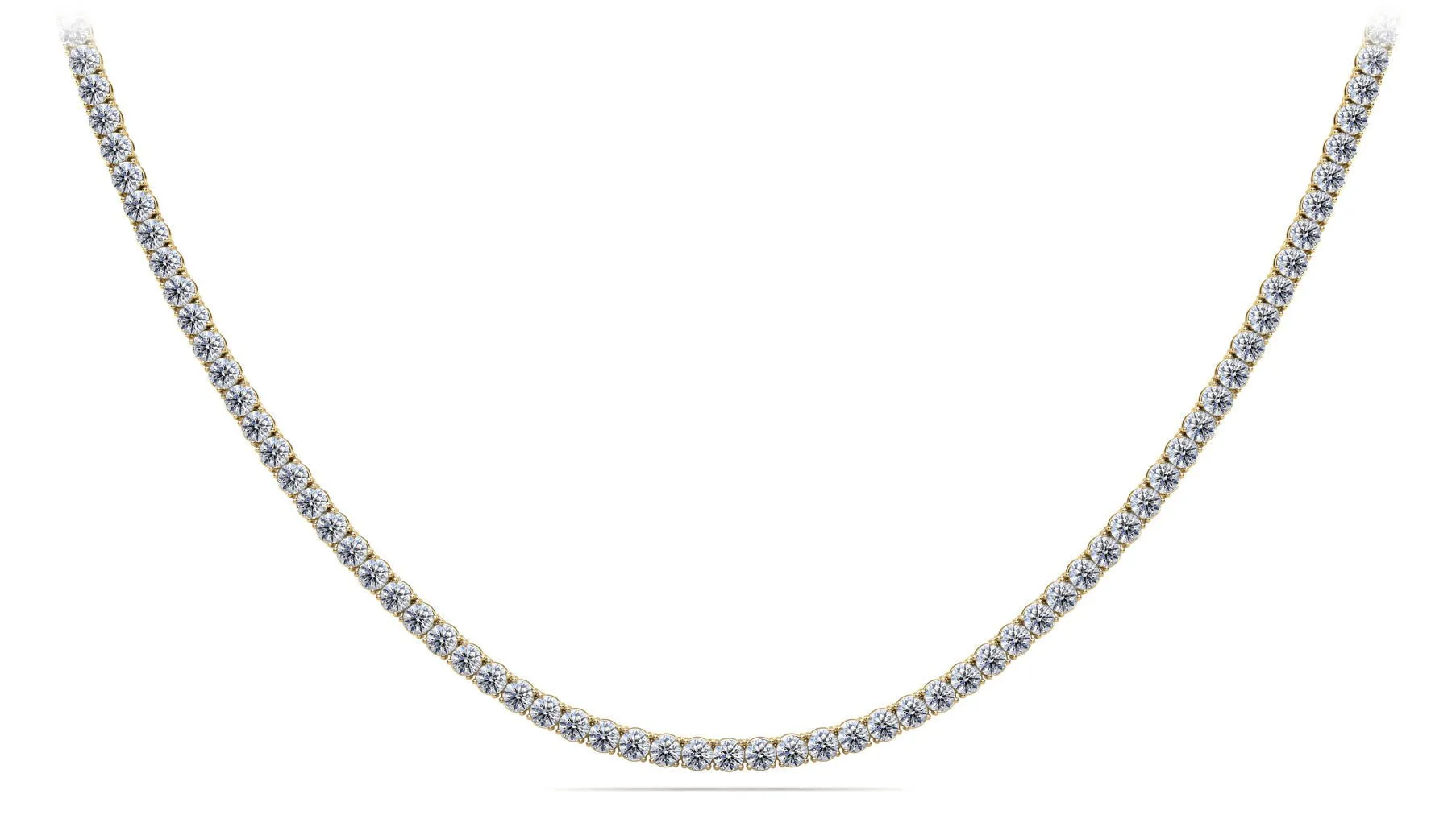 4 Prong Riviera Diamond Necklace with 5.78 ct.(finished) 2mm