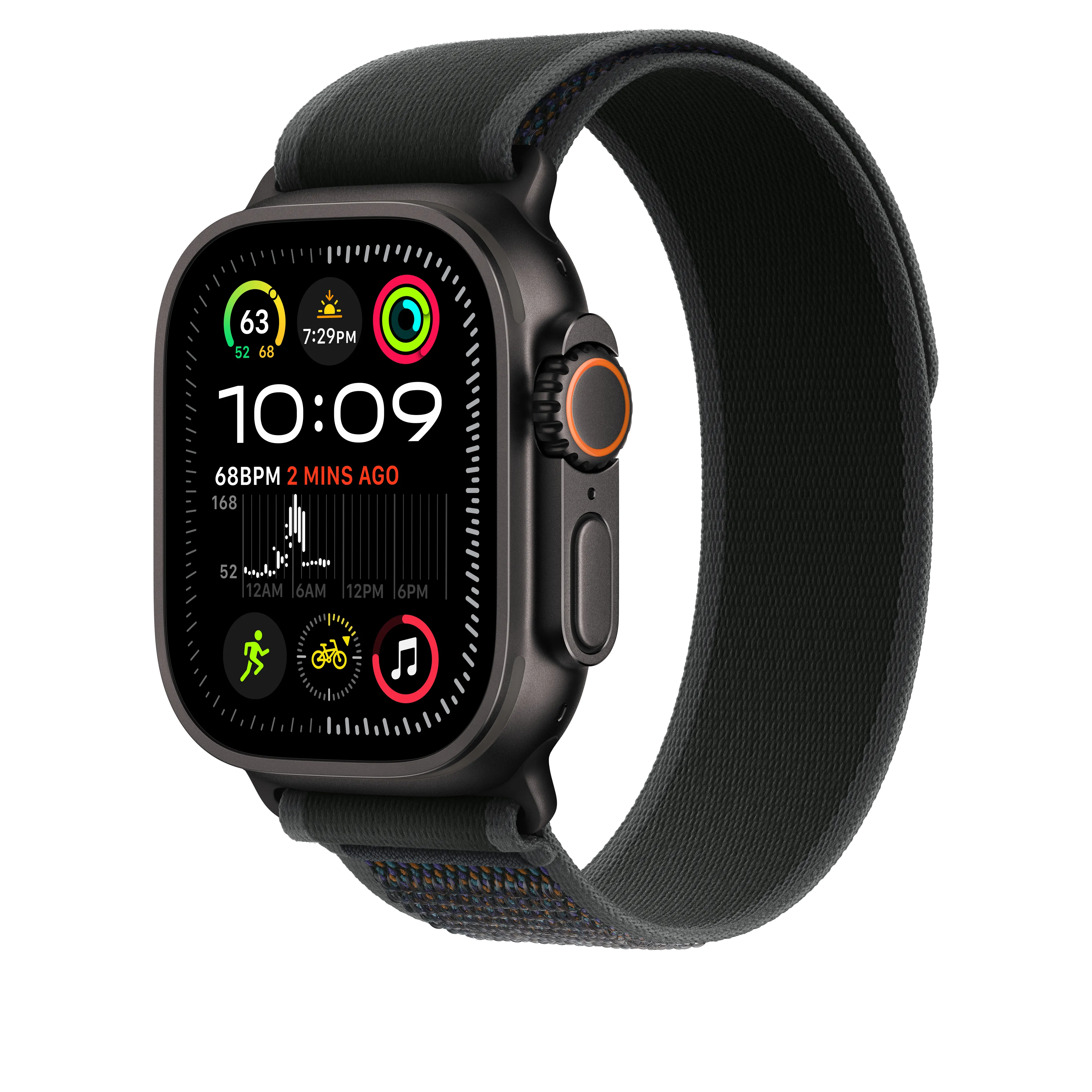 49mm Black Trail Loop - S/M - Black Titanium Finish