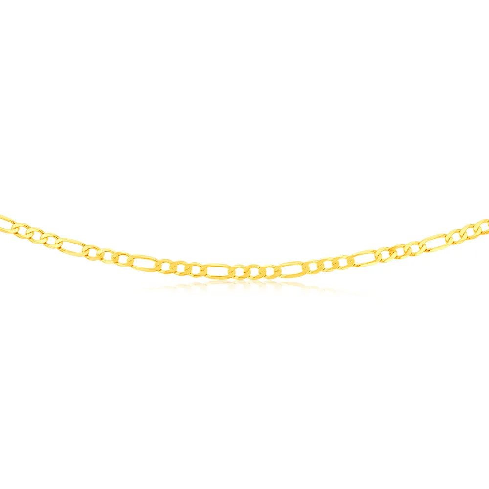 9ct Charming Yellow Gold Figaro Chain