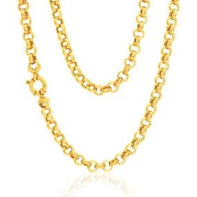 9ct Magnificent Yellow Gold Silver Filled Belcher Chain