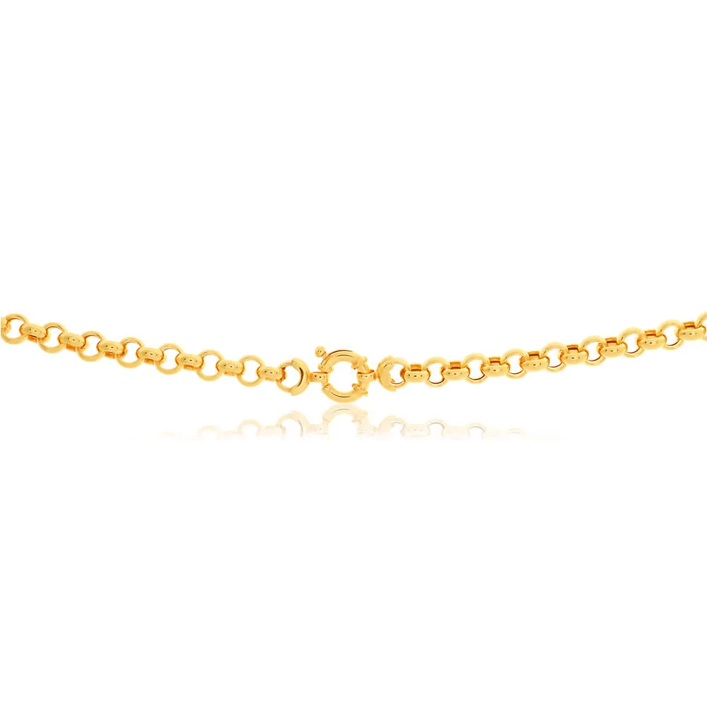 9ct Magnificent Yellow Gold Silver Filled Belcher Chain