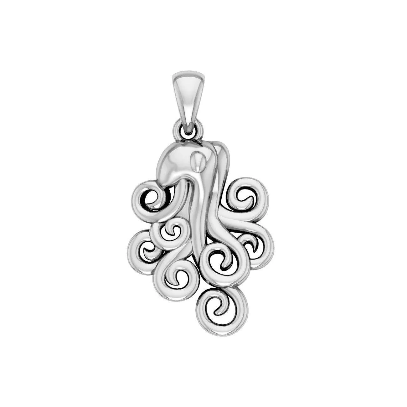 A mystical flexibility ~ Sterling Silver Octopus Pendant Jewelry TP1706