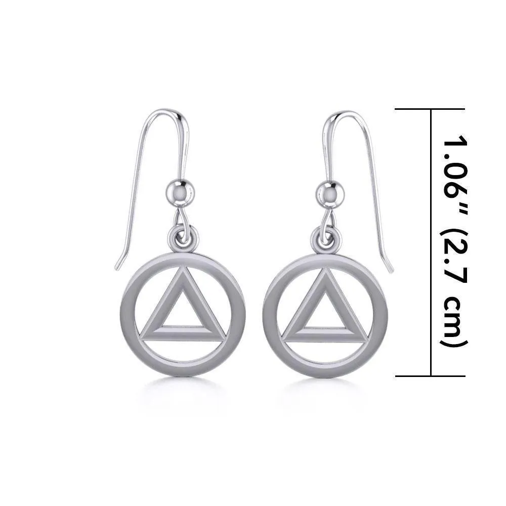 AA Symbol Silver Earrings JE058