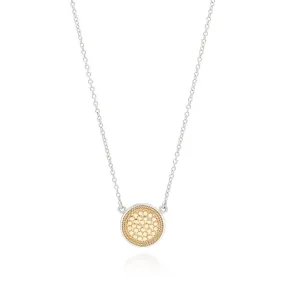 AB 0011N gold and silver small circle necklace