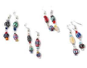 African Glass Bead Earrings