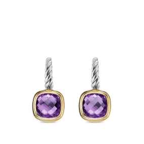 Albion® Drop Earrings in Sterling Silver with 18K Yellow Gold and Amethyst\, 10mm