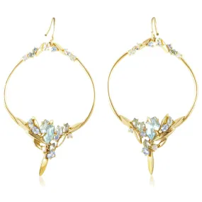 Alexis Bittar 18kt Yellow Gold Diamond & Gem Marquise Earrings FN41E016