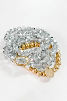 All That Sparkles Bracelet Set - Crystal