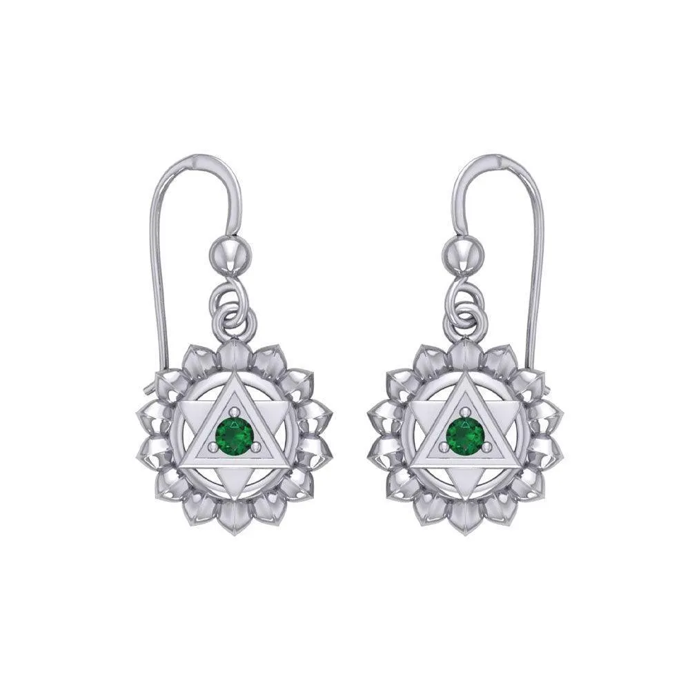 Anahata Heart Chakra Sterling Silver Earrings TER2047