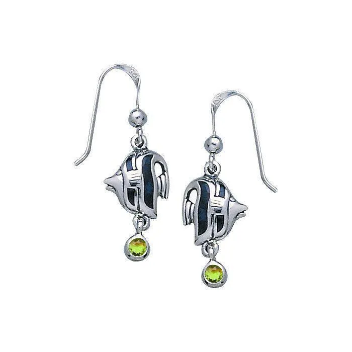 Angel Fish Earrings with Gem TE2508