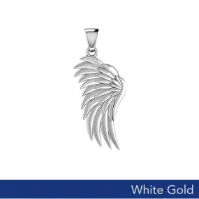 Angel Wing Solid White Gold Pendant WPD5762