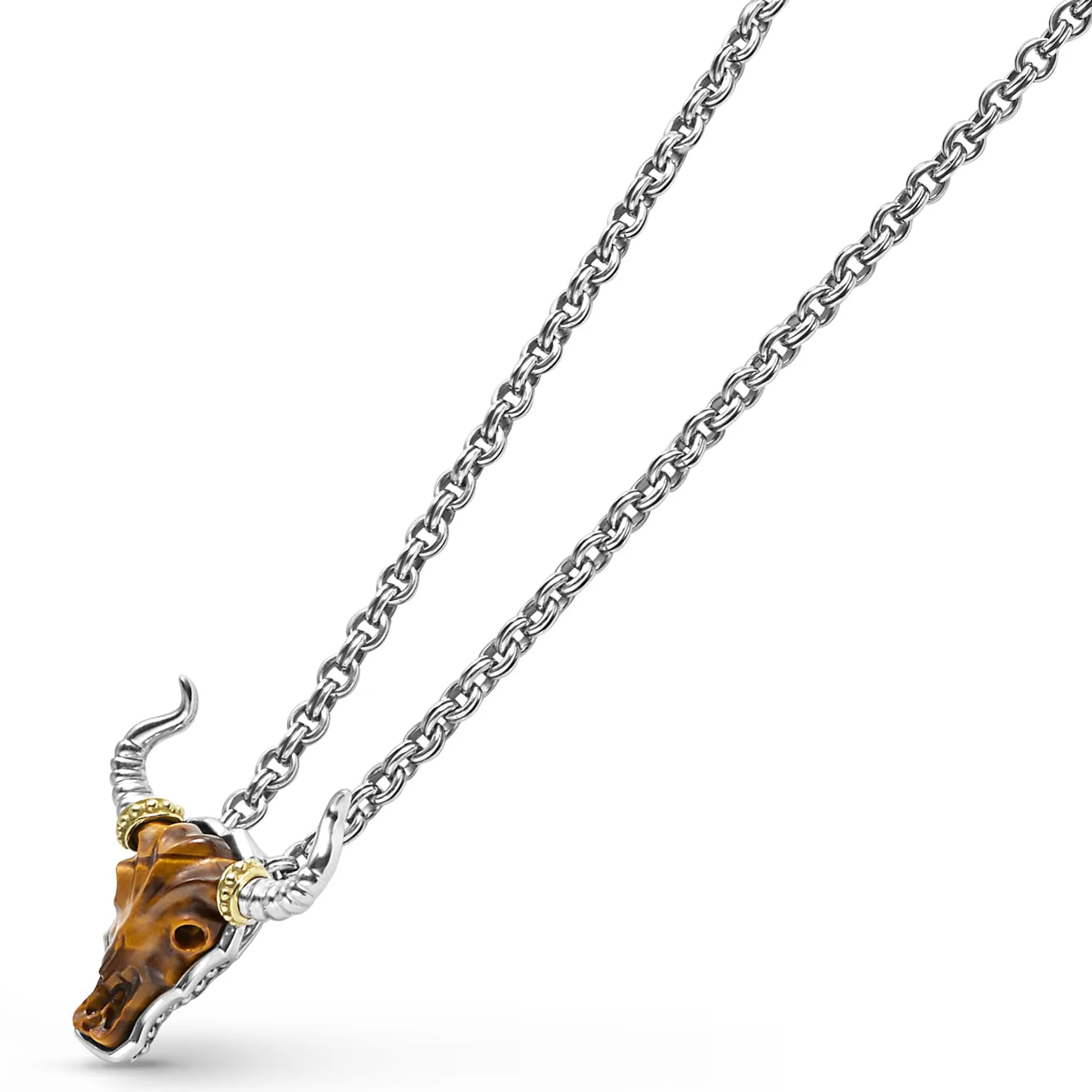 Anthem Tiger Iron Long Horn Pendant