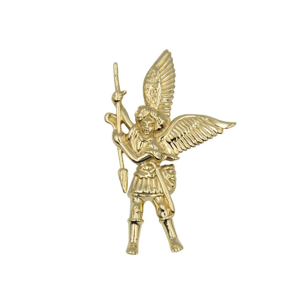 Archangel Michael Yellow Gold Pendant GPD3073