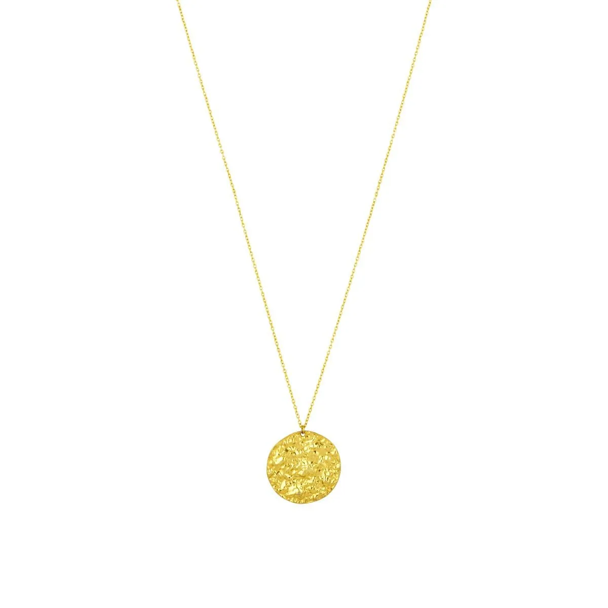 Ashiana JNI00928 Long Coin Pendant Necklace in Gold