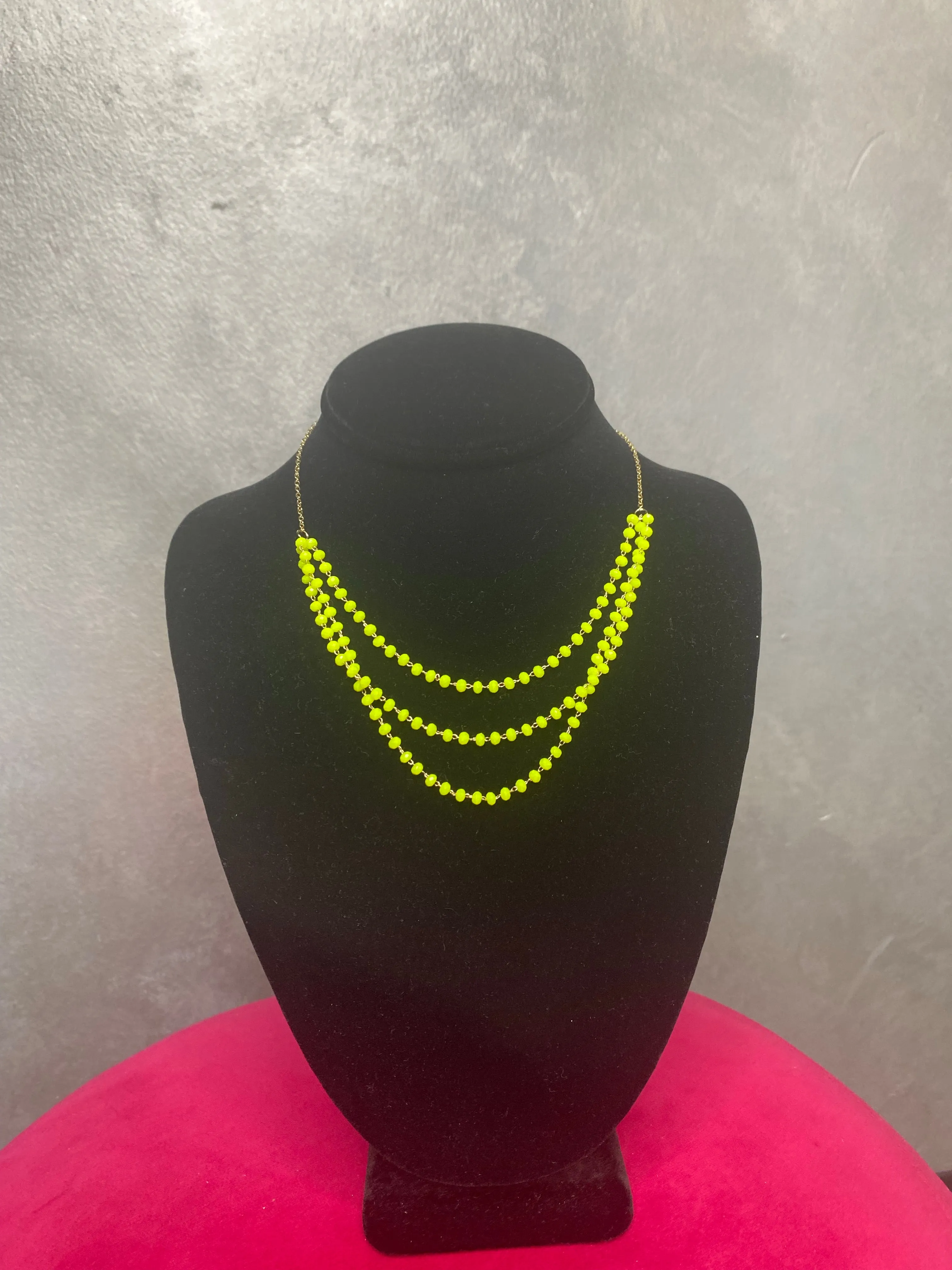 Beaded Gold Necklace