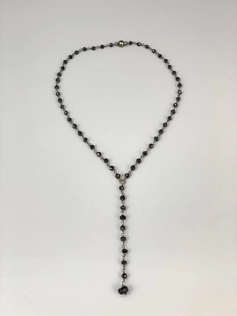 BEADED LARIAT NECKLACE