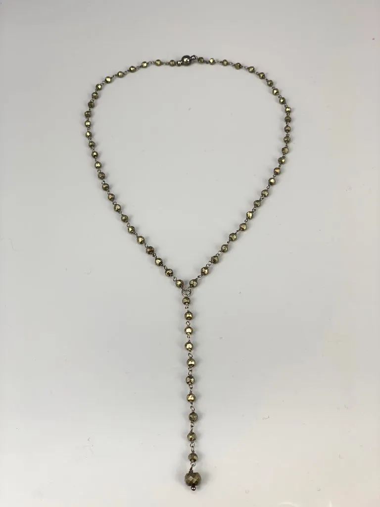 BEADED LARIAT NECKLACE