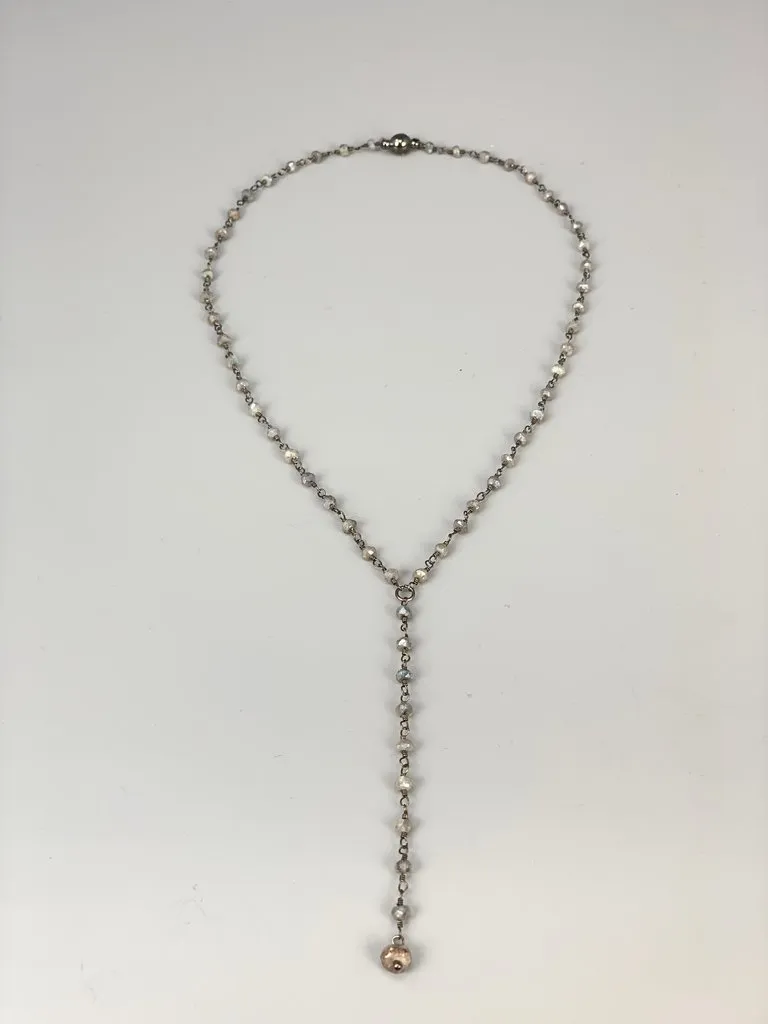 BEADED LARIAT NECKLACE