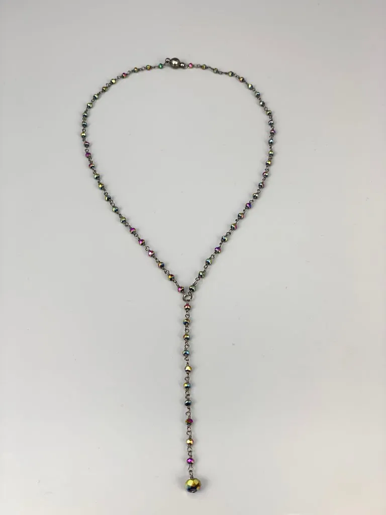 BEADED LARIAT NECKLACE