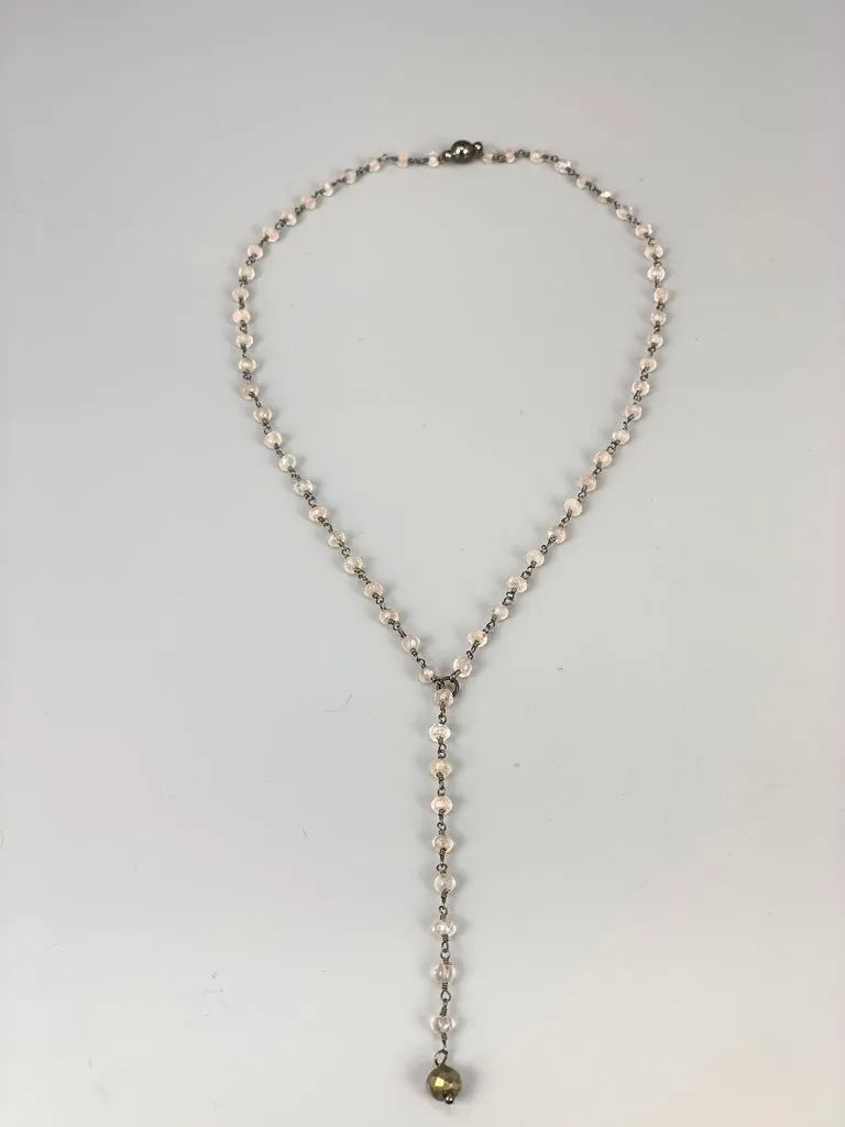 BEADED LARIAT NECKLACE