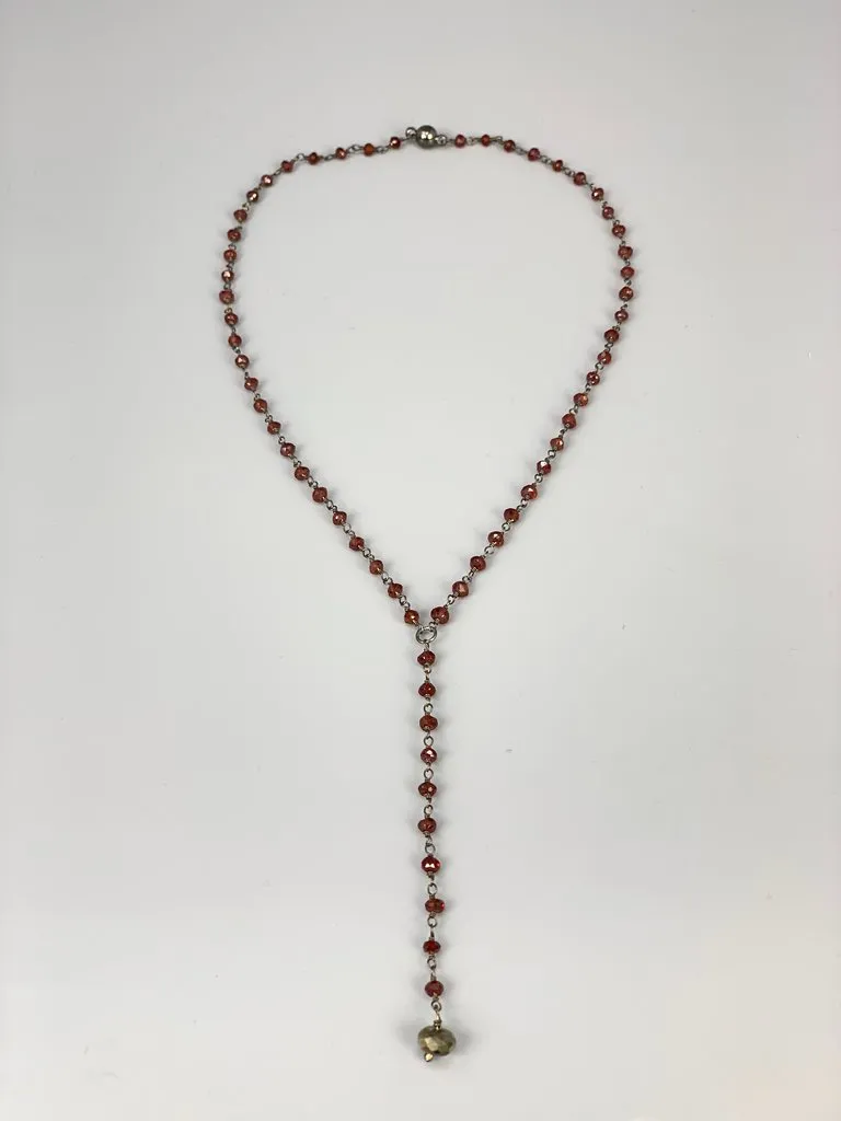 BEADED LARIAT NECKLACE