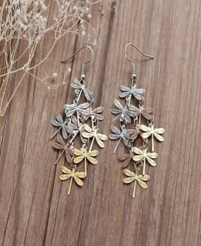 Beautiful Dragonfly Tassel Earrings