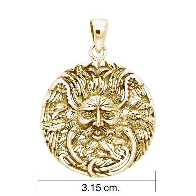 Belenos Celtic Sun God Gold Vermiel Pendant VPD1581