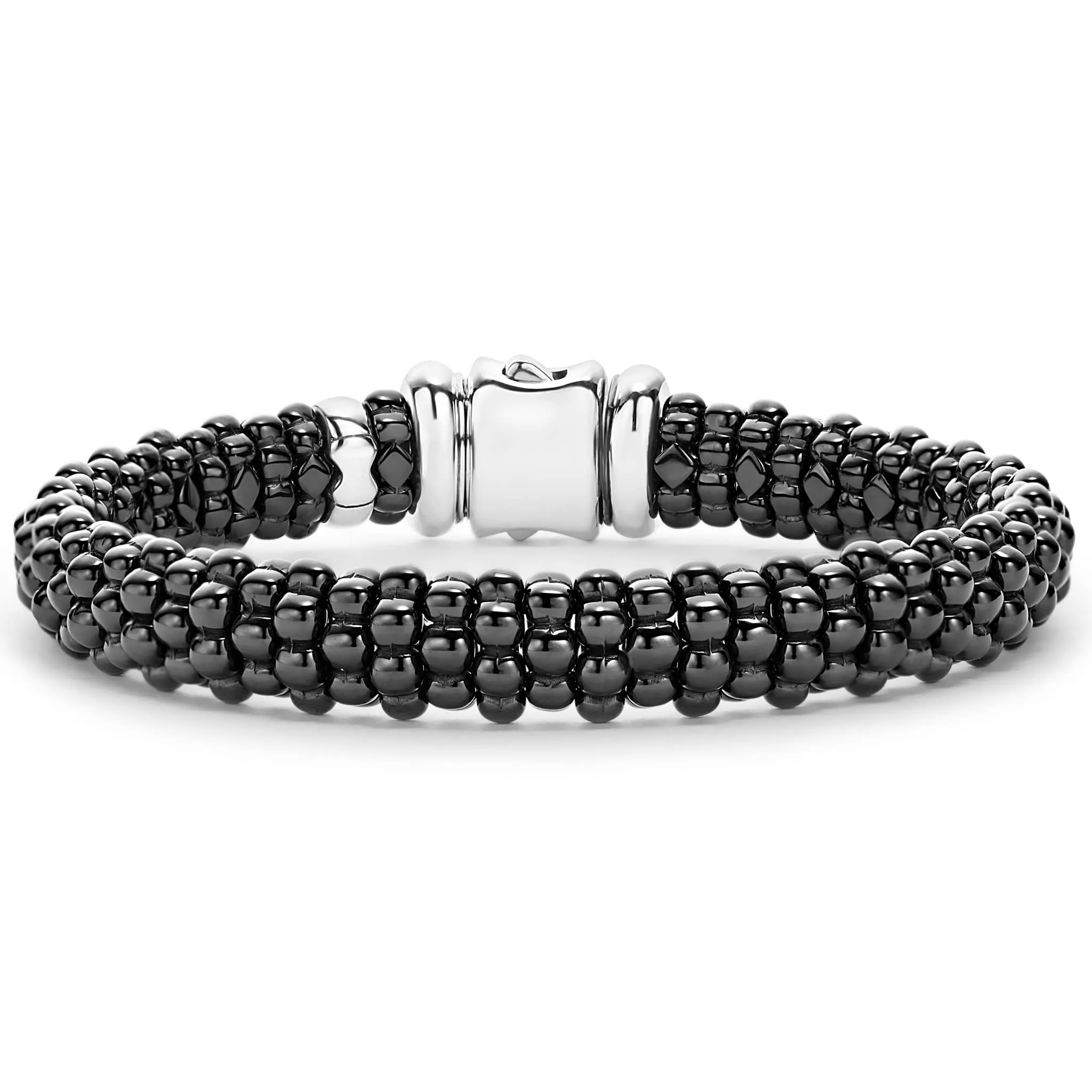 Black Caviar Ceramic Beaded Bracelet | 9mm